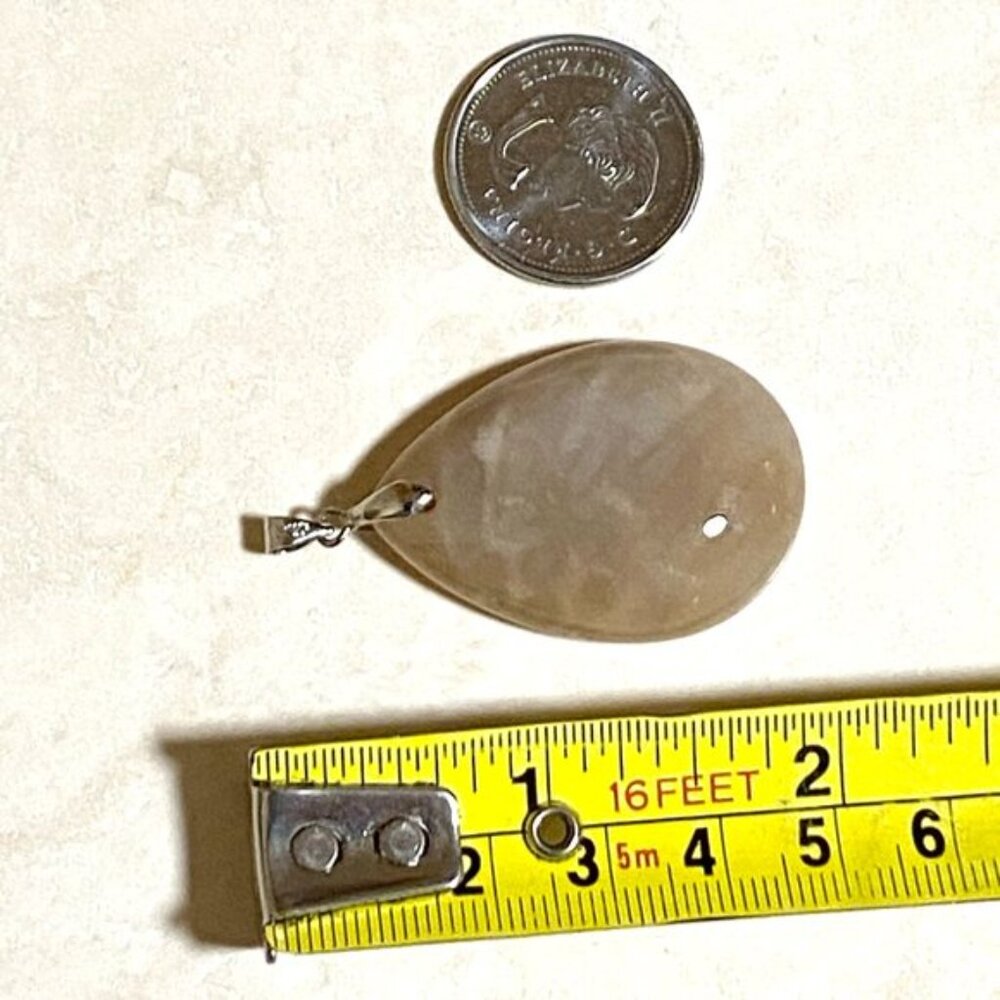 Natural Agate Pendant, Large Genuine Gemstone Water Drop Pendant - Picture 11 of 11